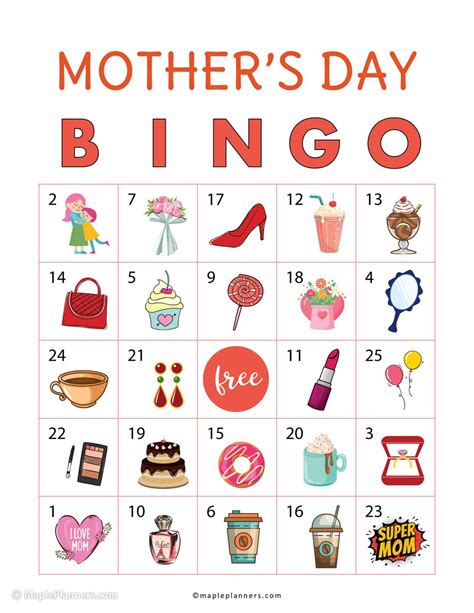 Mother S Day Bingo Free Printable